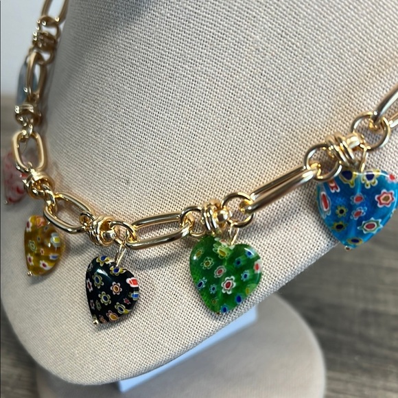 Camila Coelho | Glass Heart Charms Necklace - Picture 7 of 9
